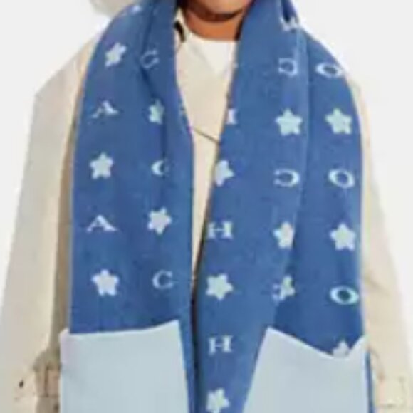 Coach Stars Oversized Muffler with Pockets - Picture 3 of 5